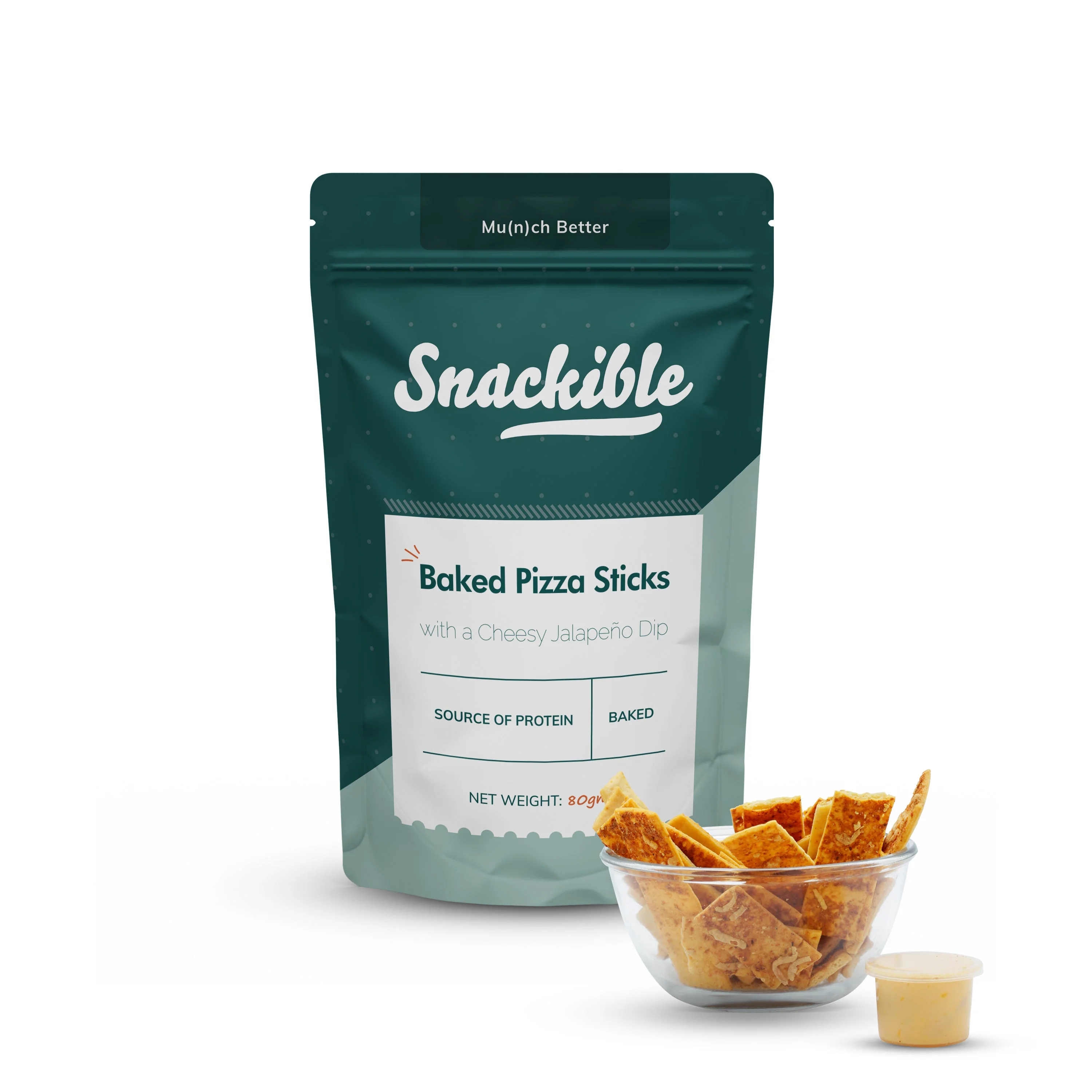 Baked Pizza Sticks With A Cheesy Jalapeno Dip (Pack Of 4) - 4X75Gm | Source of Dietary Fibre - Image 3