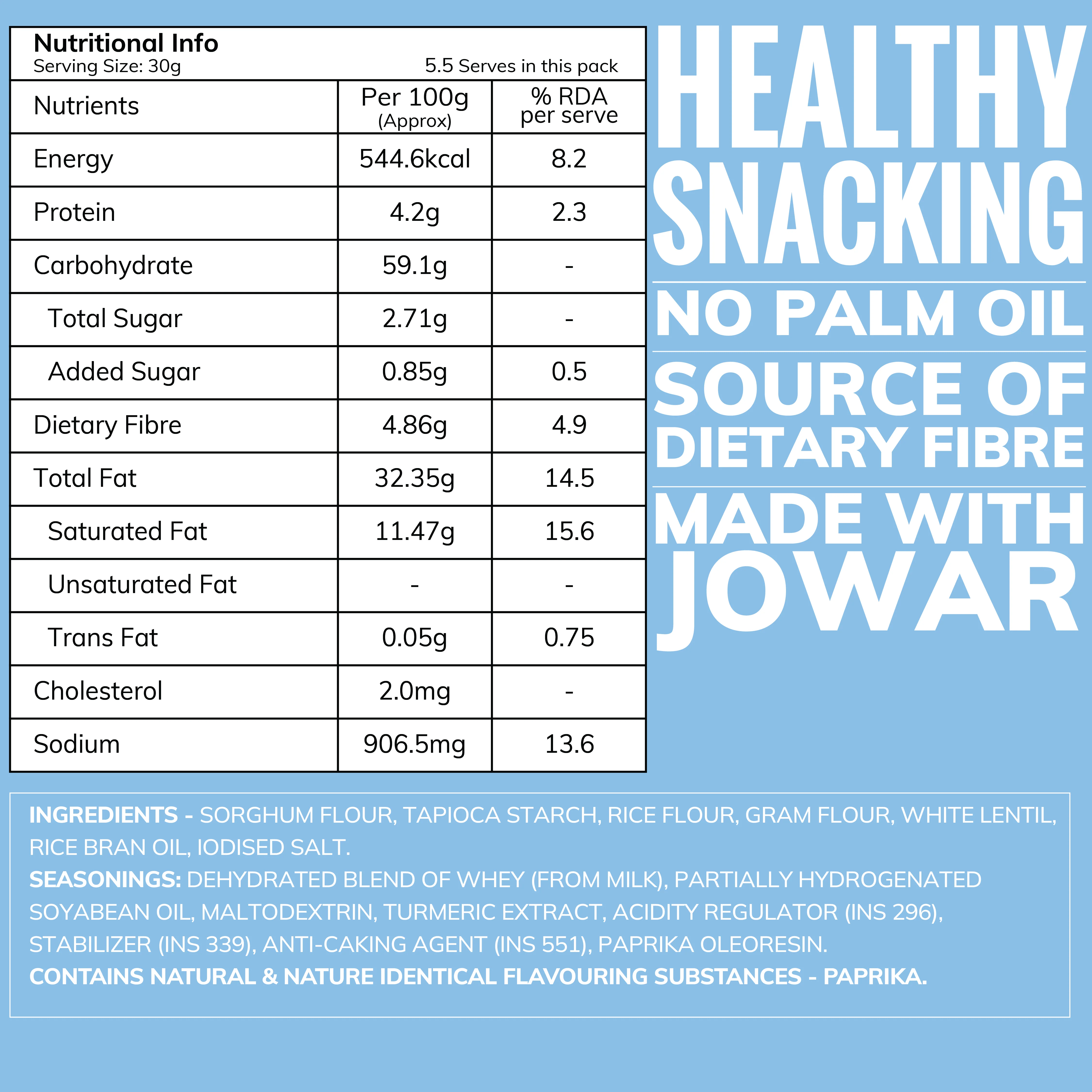 Cheddar Cheese Jowar Chips | Source of Dietary Fibre - Image 4