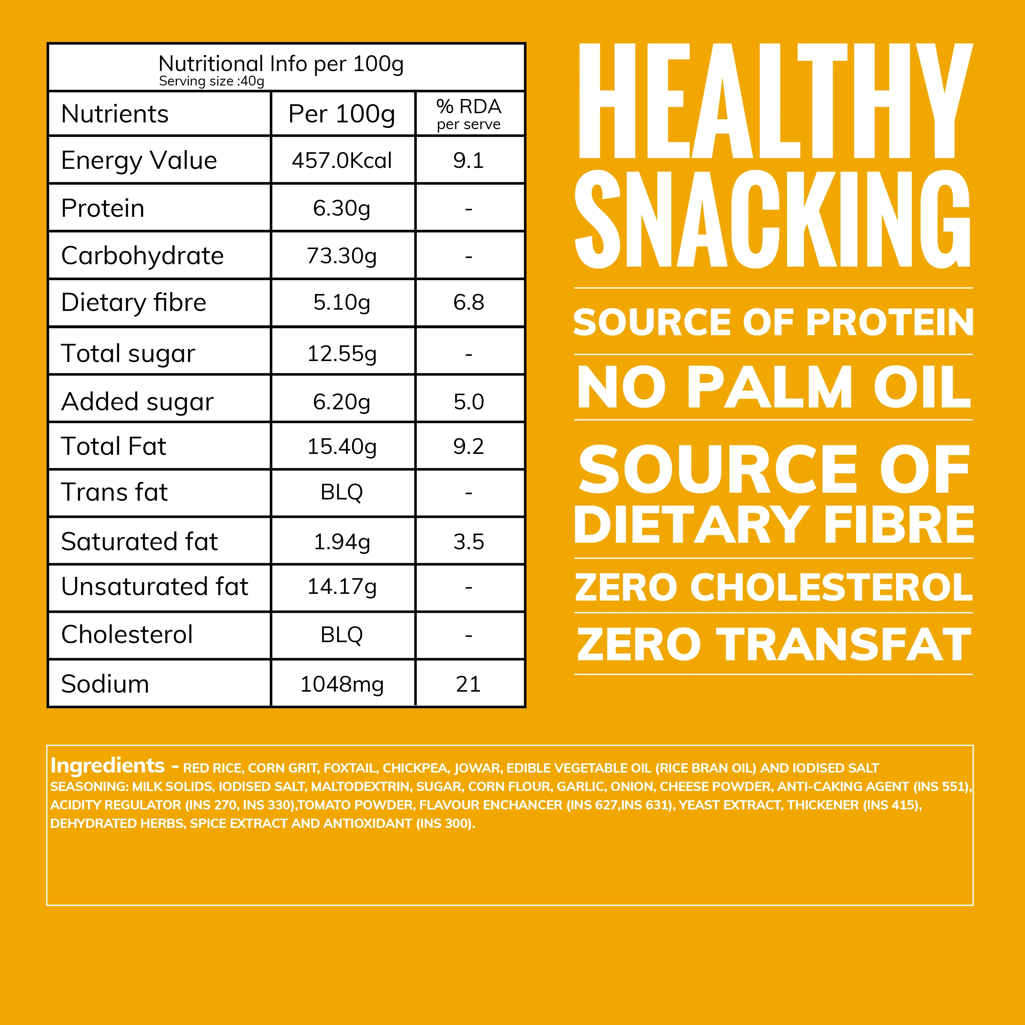 Cheese and Herb Multigrain Chips | Souce of Protein - Image 4