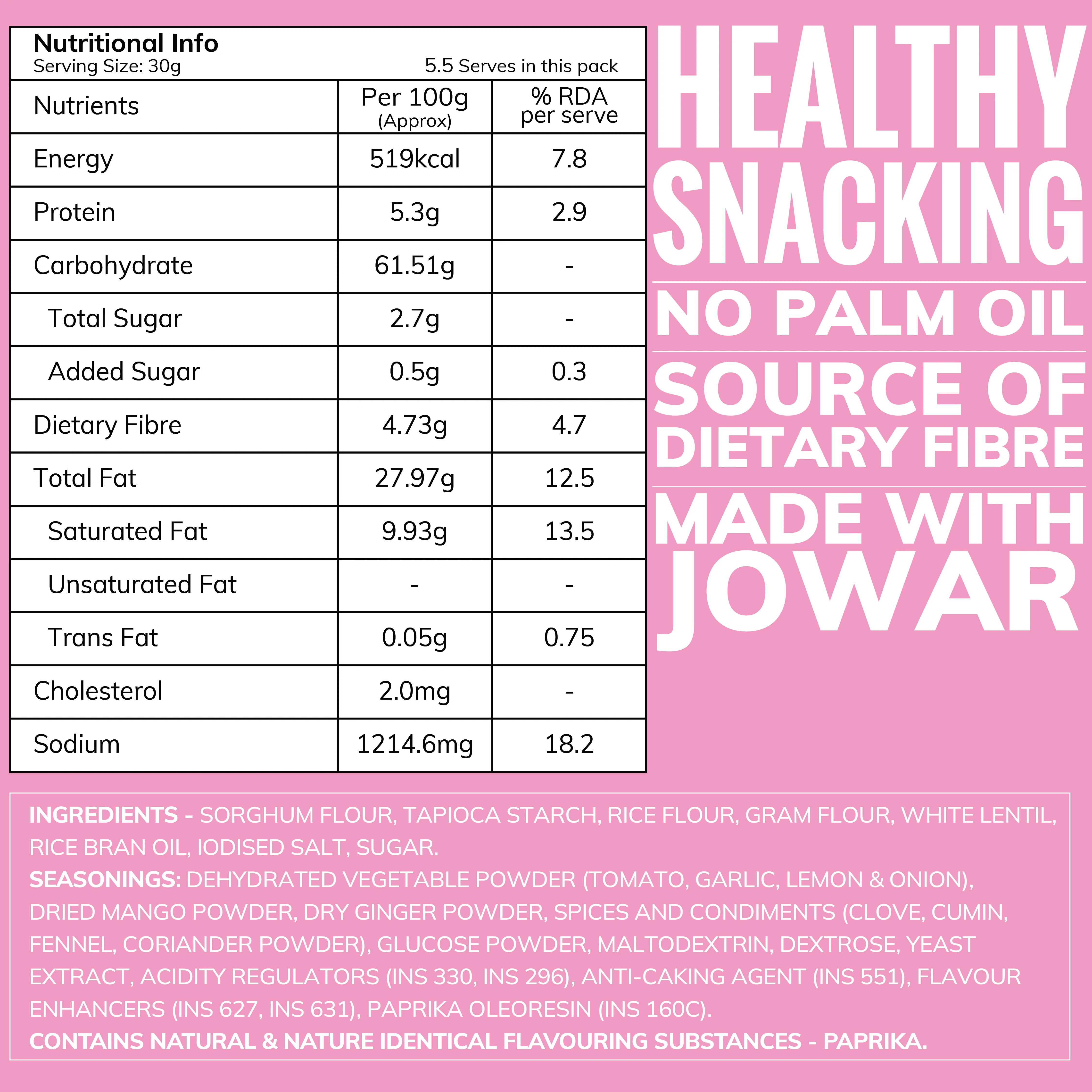Chatpata Masala Jowar Chips | Source of Dietary Fibre - Image 4
