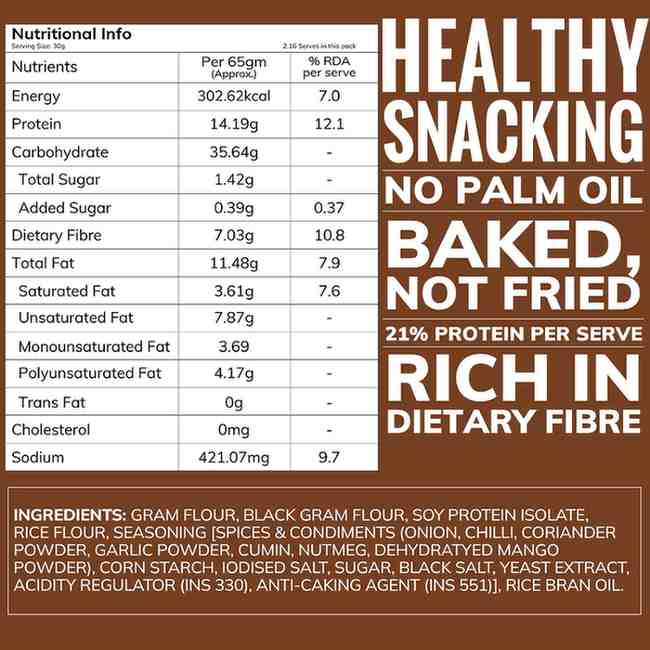 Masala Protein Baked Bhujia | 21% Protein per serve - Image 4