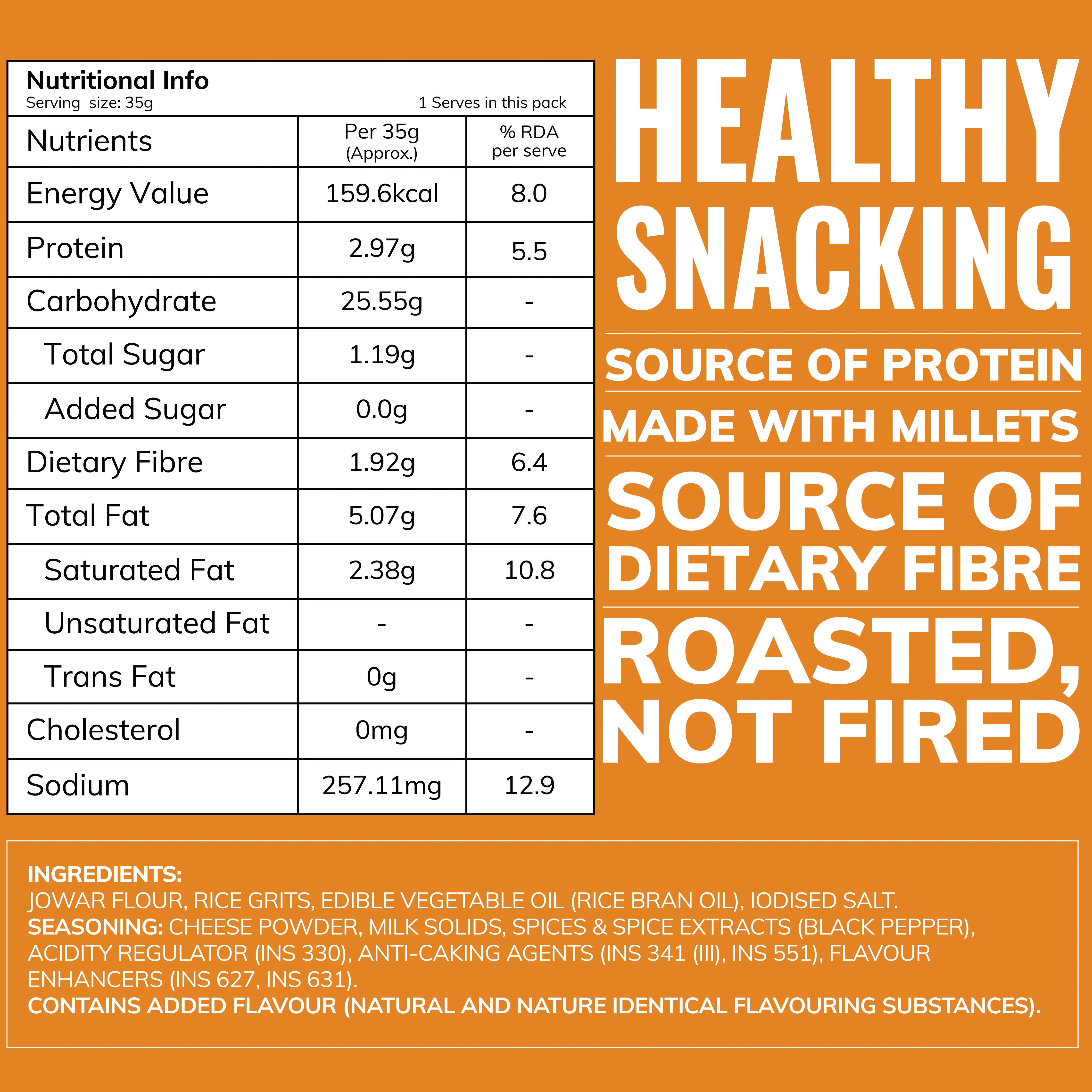 Nacho Cheese Jowar Puffs | Source of Protein - Image 5