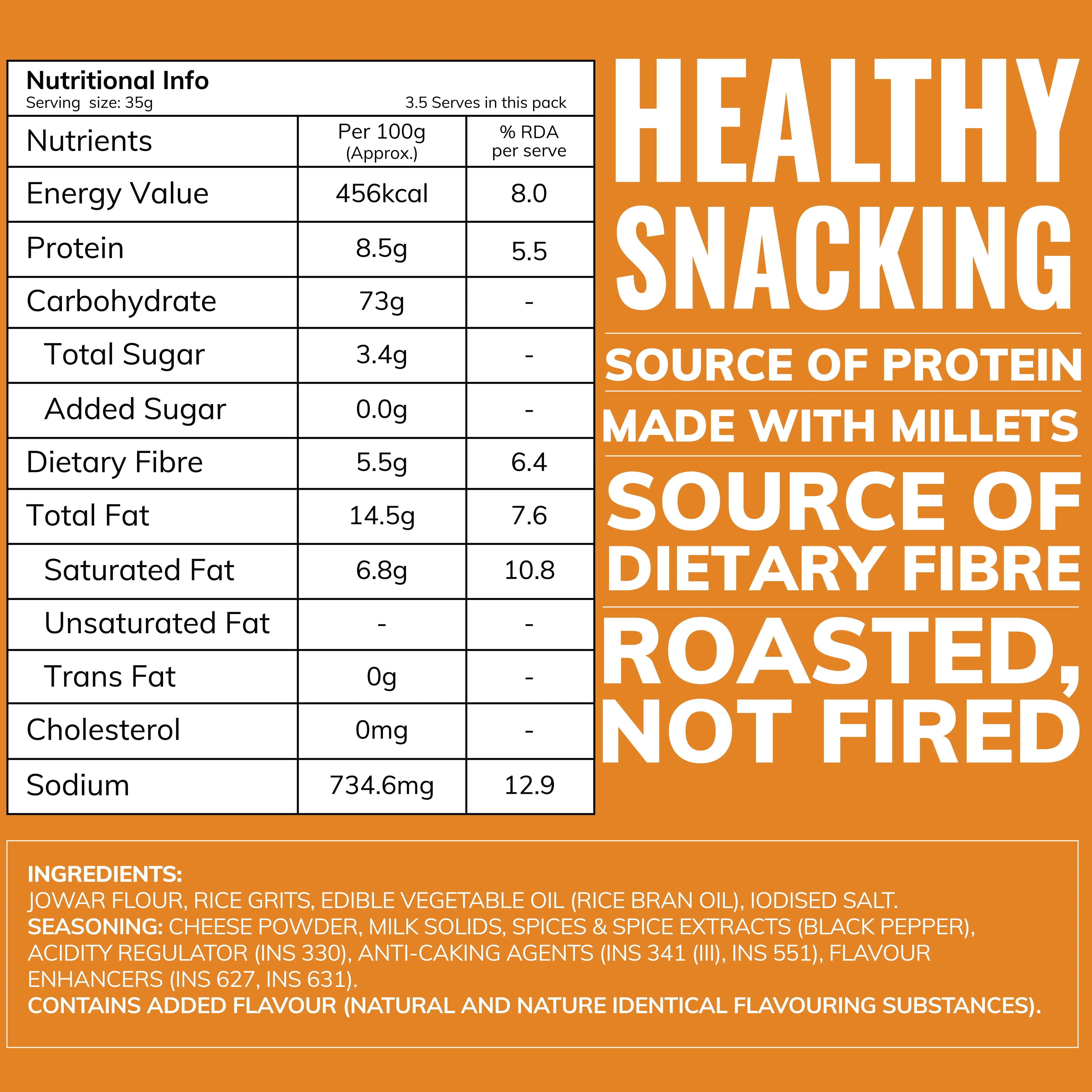 Nacho Cheese Jowar Puffs | Source of Protein - Image 6