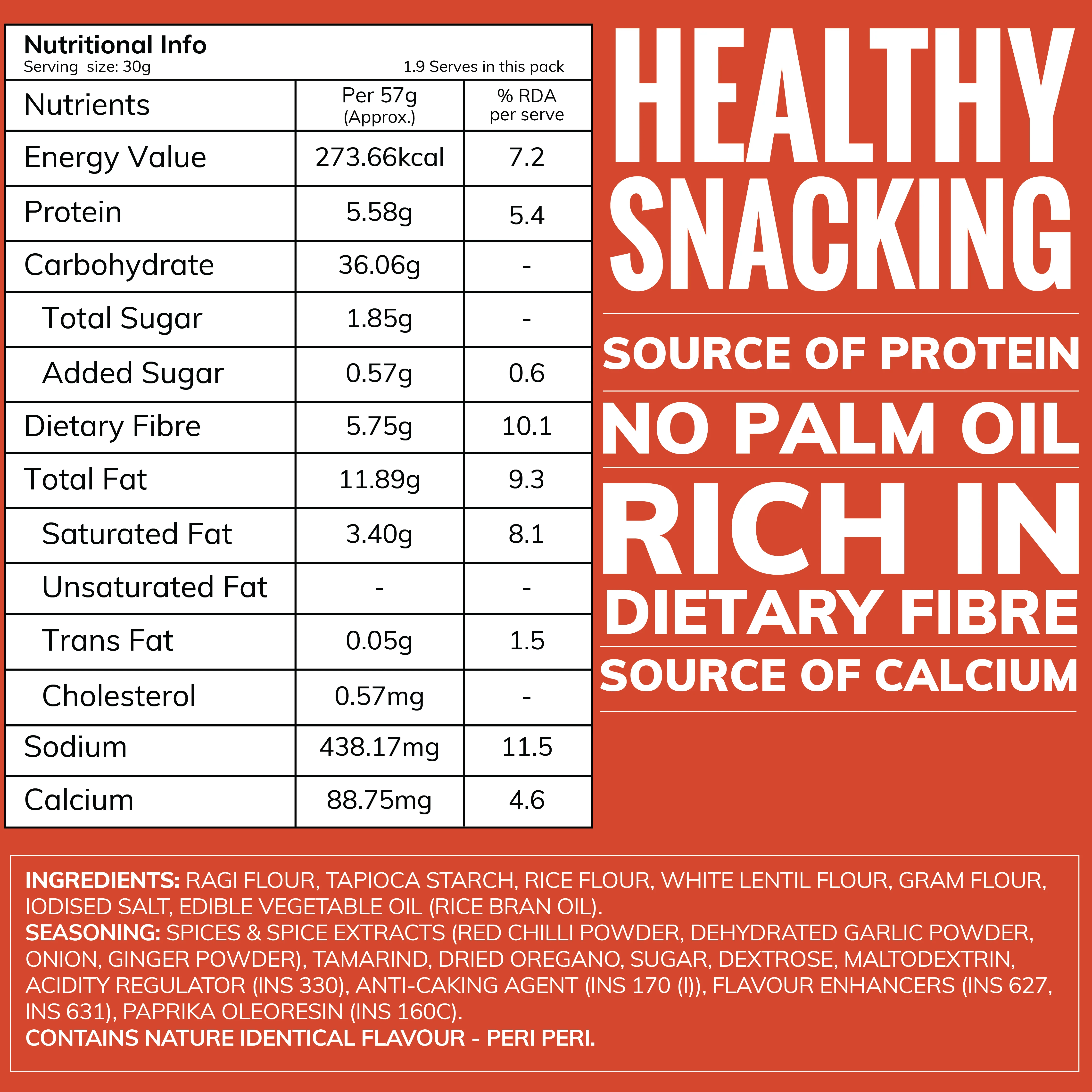 Peri Peri Ragi Chips | Source of Calcium - Image 4