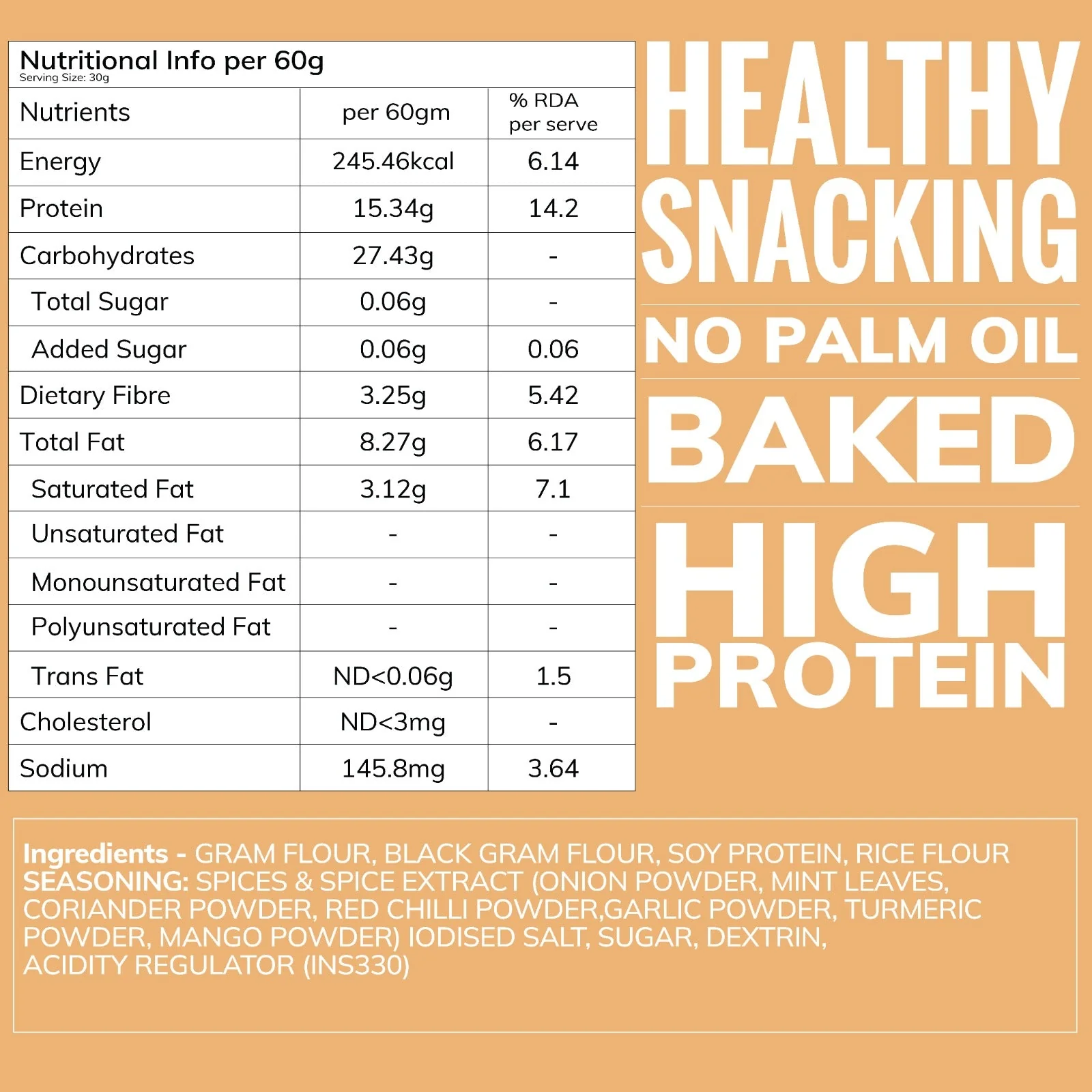Pudina Protein Baked Bhujia | 23% Protein per serve - Image 3