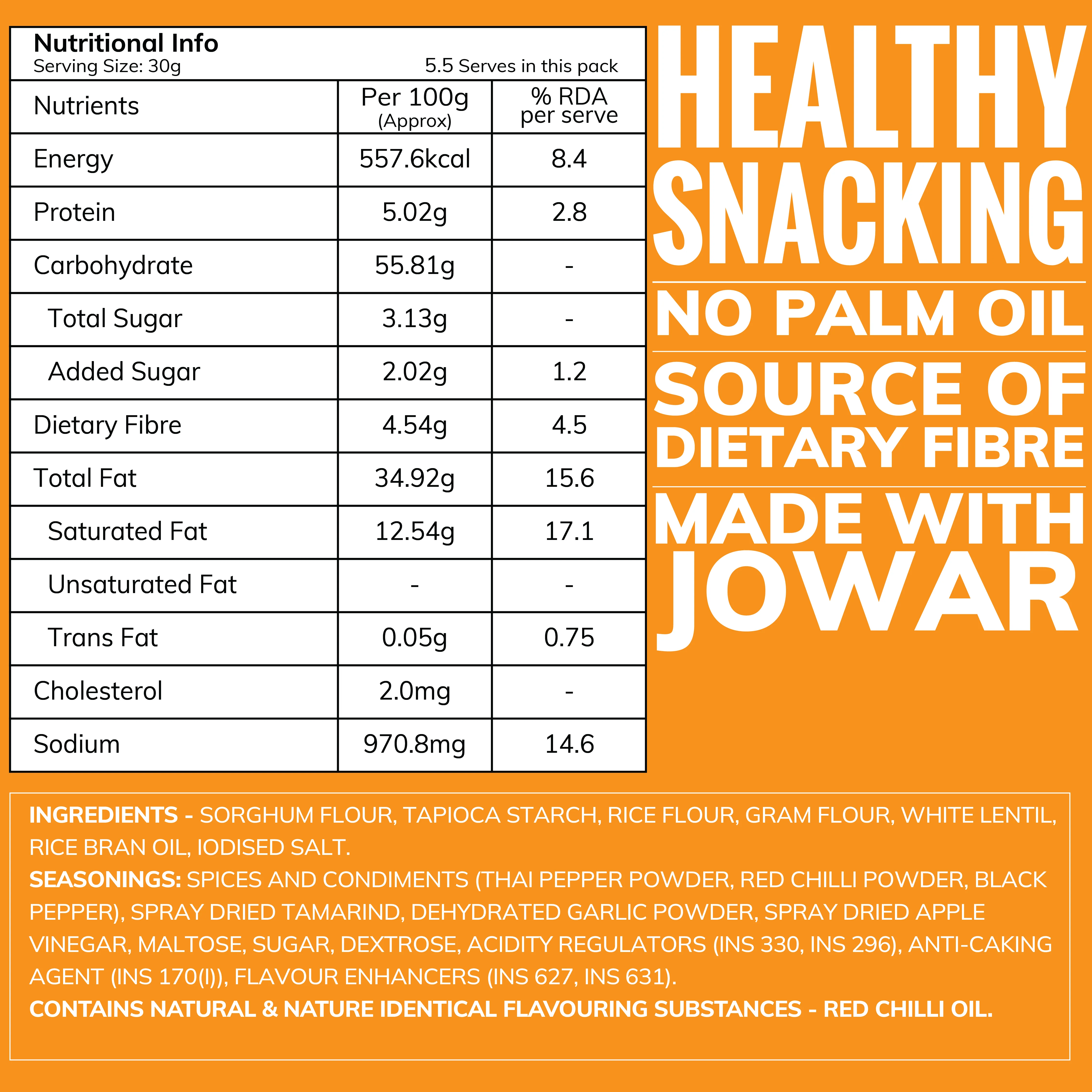 Sweet Chilli Jowar Chips | Source of Dietary Fibre - Image 6